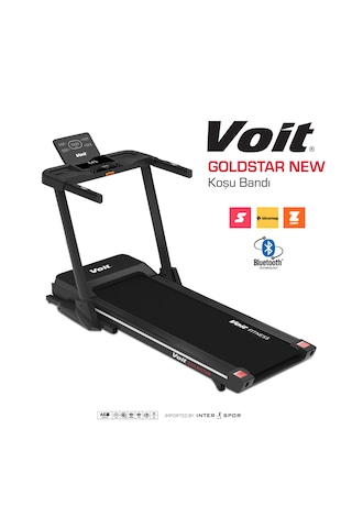 Voit Goldstar New Koşu Bandı, Otomatik Eğimli, 3 Hp/dc Motorlu, Katlanabilir, Bluetooth App, 18km Hız, Programlı