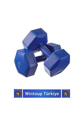 Premium Plastik Spor Egzersiz Fitness Vücut Geliştirme Pilates Ağırlık 4 Kg Dambıl Seti 2 Ad Dumbell
