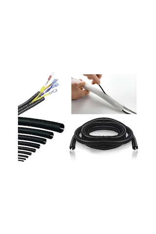 10mm Yarıklı Spiral Hortum Kablo Gizleme İzolasyon Borusu Esnek S