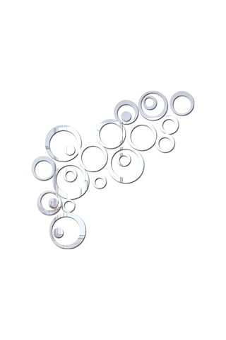 Hombey Akrilik Ayna Duvar Sticker, Gümüş Ve Altın Renk Seçenekli, Uv Baskılı, Mat Vernikli Dekoratif Wall Art