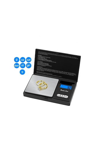 Professional Hassas Terazi 500 Gram Kapasiteli 0.1 Hassasiyetli Dijital Kapaklı Tartı Diğer