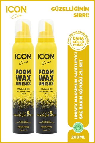 Saç Köpük Şekillendiri Wax 200ml Maximum Hold 2'li Set