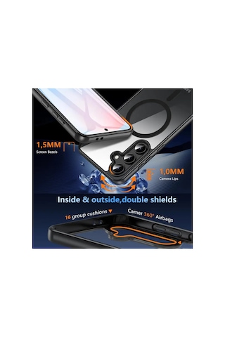 Fibaks Galaxy A26 Uyumlu Kılıf Magsafe Wireless Şarj Özellikli Tam Renkli Sert Silikon Kapak
