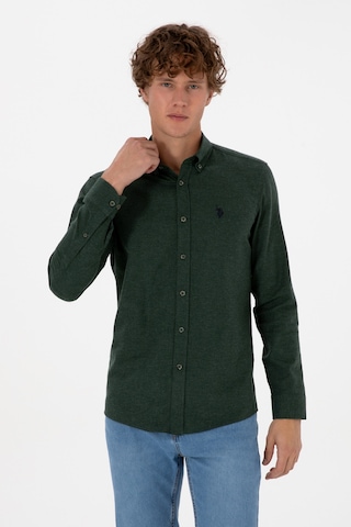 U.s. Polo Assn. Erkek Koyu Yeşil Gömlek Basic 50316721-vr079 Koyu Yesıl
