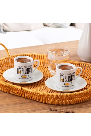 Porsima 08 Porselen 12 Parça Türk Kahve Fincan Takımı 90ml