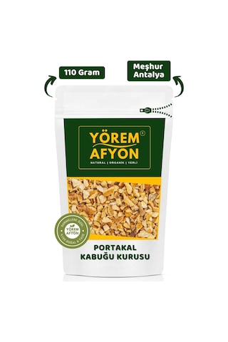 Yörem Afyon Antalya Yöresinden Doğal Şifa Kaynağı Küp Kesim Portakal Kabuğu Kurusu Citrus Aurantium 110gr. 110 G