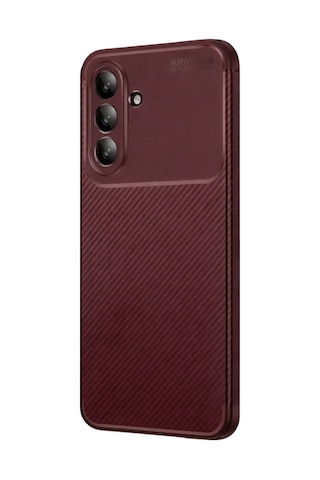 Samsung Galaxy Uyumlu A27 5g Kılıf Karbon Silikon Case Bordo