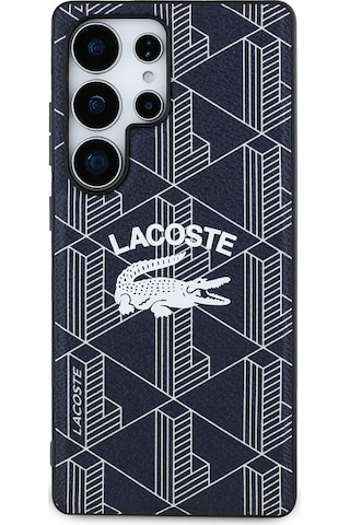 Galaxy S25 Ultra Kılıf Lacoste Uyumlu Lisanslı Magsafe Özellikli Mono Vintage Logo Kapak Lacivert
