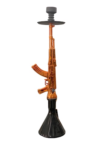Alüminyum Gövdeli Ak-47 Kalaşnikof Tasarım 90 Cm Premium Nargile Seti Büyük Boy Contalı Sistem 02600874