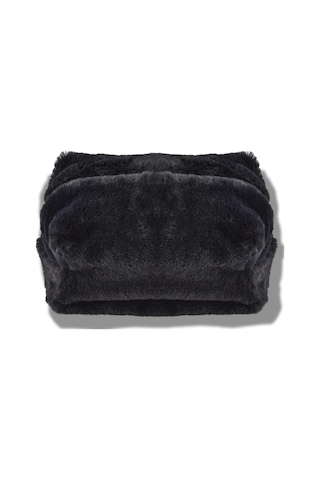 Siyah Peluş Organizer Makyaj Çantası-450