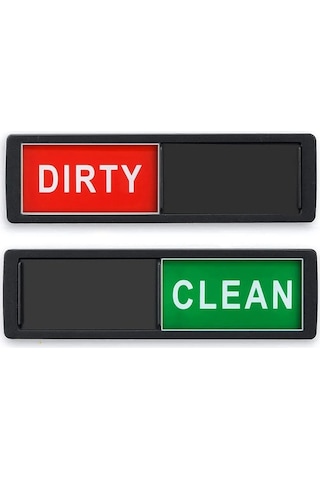 Pazly Bulaşık Makinesi Temiz Kirli Gösterge Magneti - Kırmızı/yeşil Gümüş Gümüş