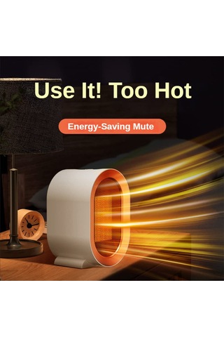 Mufunye Taşınabilir Seramik Ptc Isıtıcı - 1200w Hızlı Isıtma, Ev Ve Ofis İçin Masaüstü Isıtıcı