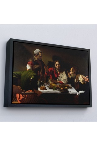 Çerçeveli Caravaggio - Emmaus'ta Akşam Yemeği Tablo - Supper At Emmaus-7137