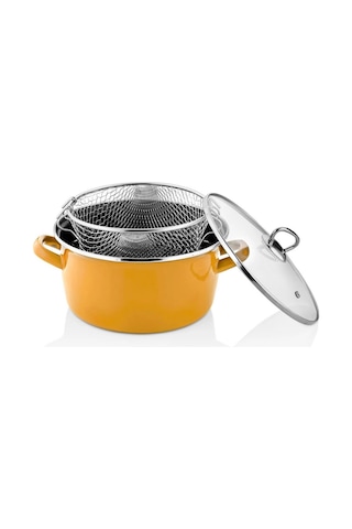 Kızartma Tenceresi Sarı 22 Cm 4,5 Lt Renkli