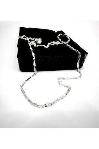 Omar Silver Kadın Singapur 30 Mikron Gümüş Kolye Zincir Omr8066 (488937402)