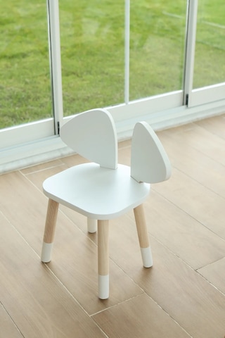 White Mickey Fare Sandalye (Çocuklar için Yaz-Sil Montessori Aktivite ve Etkinlik Sandalyesi)