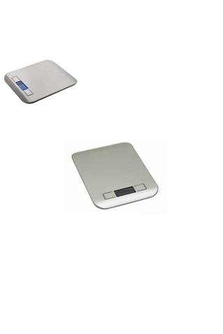 Mutfak Tartısı Lcd Ekran Orta Boy Dijital Terazi Tartı 3 Kademeli: 1000-3000-5000gr/1gr Max: 5 Kg Gümüş