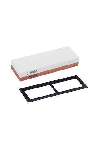 Xindoker Çift Taraflı 1000/3000 Kum Bileme Taşı - Dayanıklı Beyaz Korund Malzeme İle Pratik Kullanım