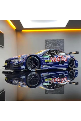 Scowetto Bmw M4 Diecast Redbull Model Araba 1:24 Bmw M4 Yarış Arabası Redbull Diecast Model Araba