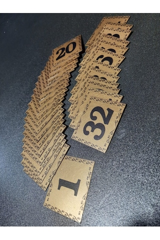 Kapı Numarası 5.5x6.5 Cm Kendinden Yapışkanlı No:1 Den 32’E