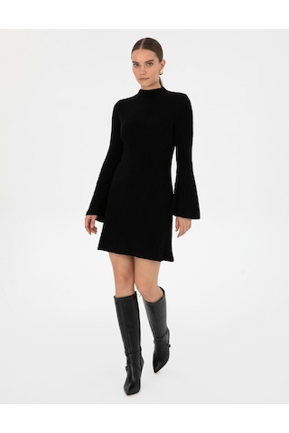 Pierre Cardin Kadın Siyah Elbise Triko 50316339-vr046 Siyah