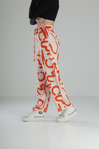 Cocopelli Etnik Desenli Turuncu Baggy Pantolon Coc2259 Turuncu