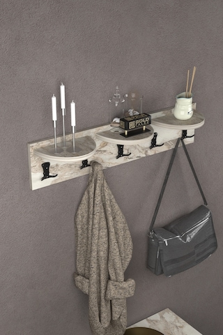 Goldfalez Efes Askılık Duvar Elbise Askılığı Portmanto 80 CM Çok Renkli