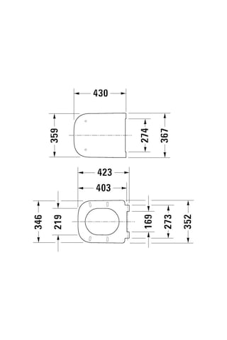 Duravit Klozet Kapağı Happy D.2 Amortisörlü Mat Antrasit 00645913