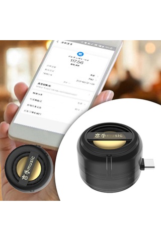 Homyl Usb-c Mini Telefon Hoparlörü Tak Ve Çalıştır, Siyah