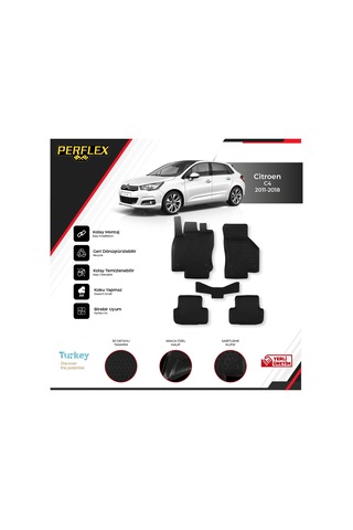 Cıtroen C4 2011-2018 3D Havuzlu Paspas