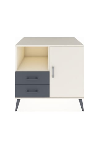 Kronos Şifonyer 2 Raflı 2 Çekmeceli Tek Kapaklı 88x59x80 Aytaşı-aytaşı/antrasit Aytaşı/antrasit