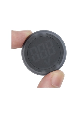 4-100v Dc Voltmetre Yuvarlak Panel Tip Montajlanabilir Dijital Kırmızı Renk Led Ekran Voltaj İzleme