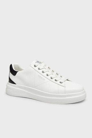 Guess Elba Deri Logolu Sneaker Ayakkabı Fmtel4lea12 Erkek Ayakkabı Fmtel4 Lea12 Whıte Beyaz