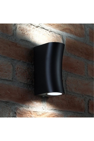 Beyaz Işık Çift Yönlü Iç Ve Dış Mekan Bahçe Teras Duvar Apliği (547132544) Siyah