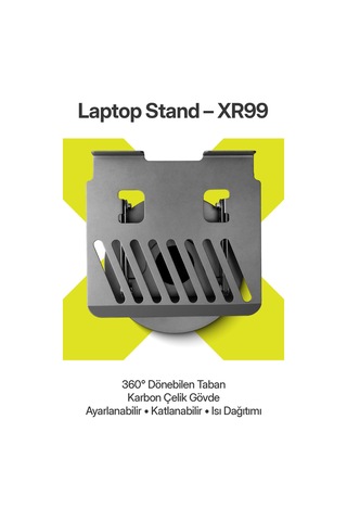Karbon Çelik Metal Laptop Standı Ayarlanabilir, Isı Dağıtımlı 11"-17" Xr99