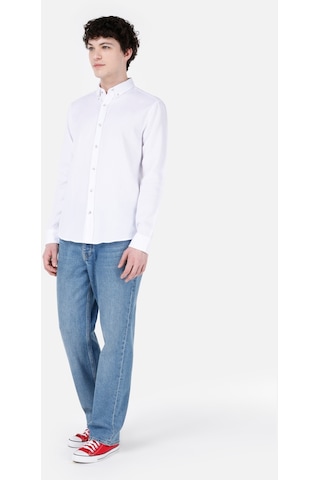 Colin's Colins Dar Kesim Shirt Yaka Beyaz Erkek Uzun Kol Gömlek Cl1069259 Cl1069259 Q1.v1 Wht Beyaz