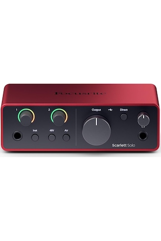 Focusrite Scarlett Solo Gen 4 Ses Kartı: Gitarist, Vokalist Veya