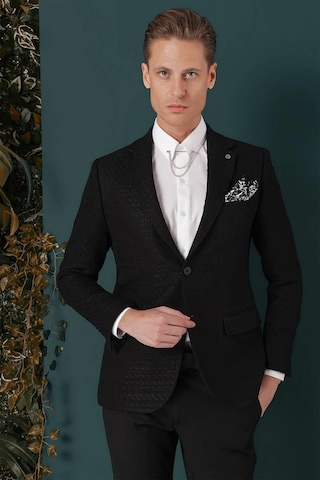 Efor C 660 Slim Fit Siyah Spor Ceket Siyah