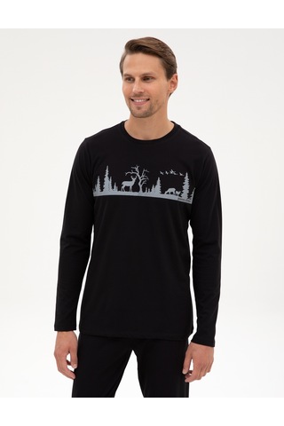 Pierre Cardin Erkek Siyah Pijama Takım 50322636-001 Siyah