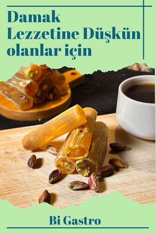 Limonlu Fıstıklı Çifte Kavrulmuş Fitil Lokum - Türk Lokumu - 400 Gr