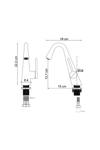 Fg-4512 Mat Altın Lavabo