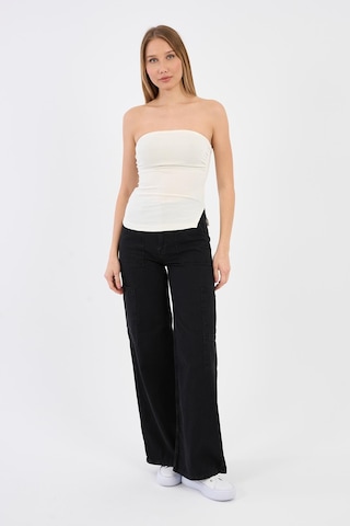 Alexander Gardi Alexandergardi Yırtmaçlı Straplez Bluz B24-00226 haki