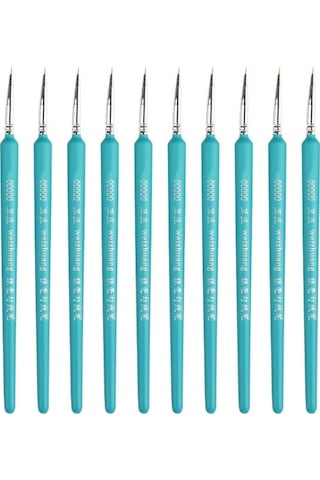 10 Adet 00000 Weizhuang Kanca Line Kalem Boyama Mavi