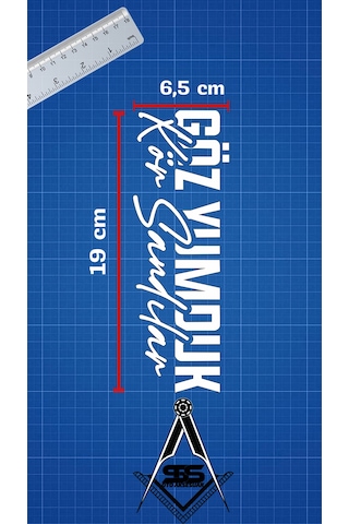 Göz Yumduk Kör Sandılar Yazı Jdm Araba Motosiklet Cam Etiket Sticker 19x6,5cm Beyaz Renk Beyaz