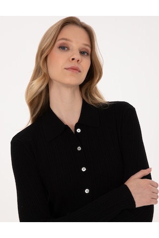 Pierre Cardin Kadın Siyah Hırka Triko 50316338-vr046 Siyah