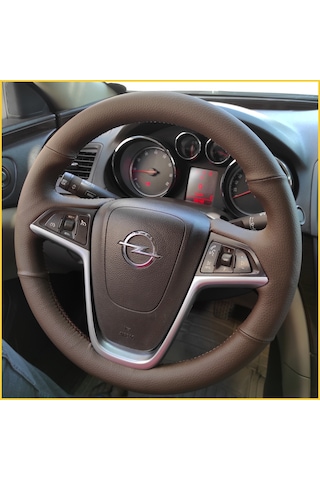Opel Insignia Kahverengi Araca Özel Direksiyon Kılıfı