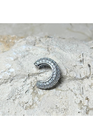 Vıp Zirkon Silver Earcuff Gold