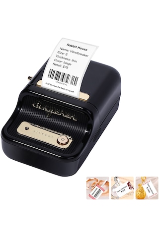 Niimbot B21 Kablosuz Taşınabilir Bluetooth Usb Şarjlı Etiket Makinesi Siyah