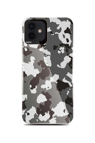 Kajsa Apple Uyumlu iPhone 12 Kılıf Asker Desenli Kajsa Camo Kapak ZORE-216570