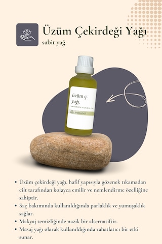 Sabunal Üzüm Çekirdeği Yağı 50 ML Cilt Ve Tırnak Doğal Bakım Yağı